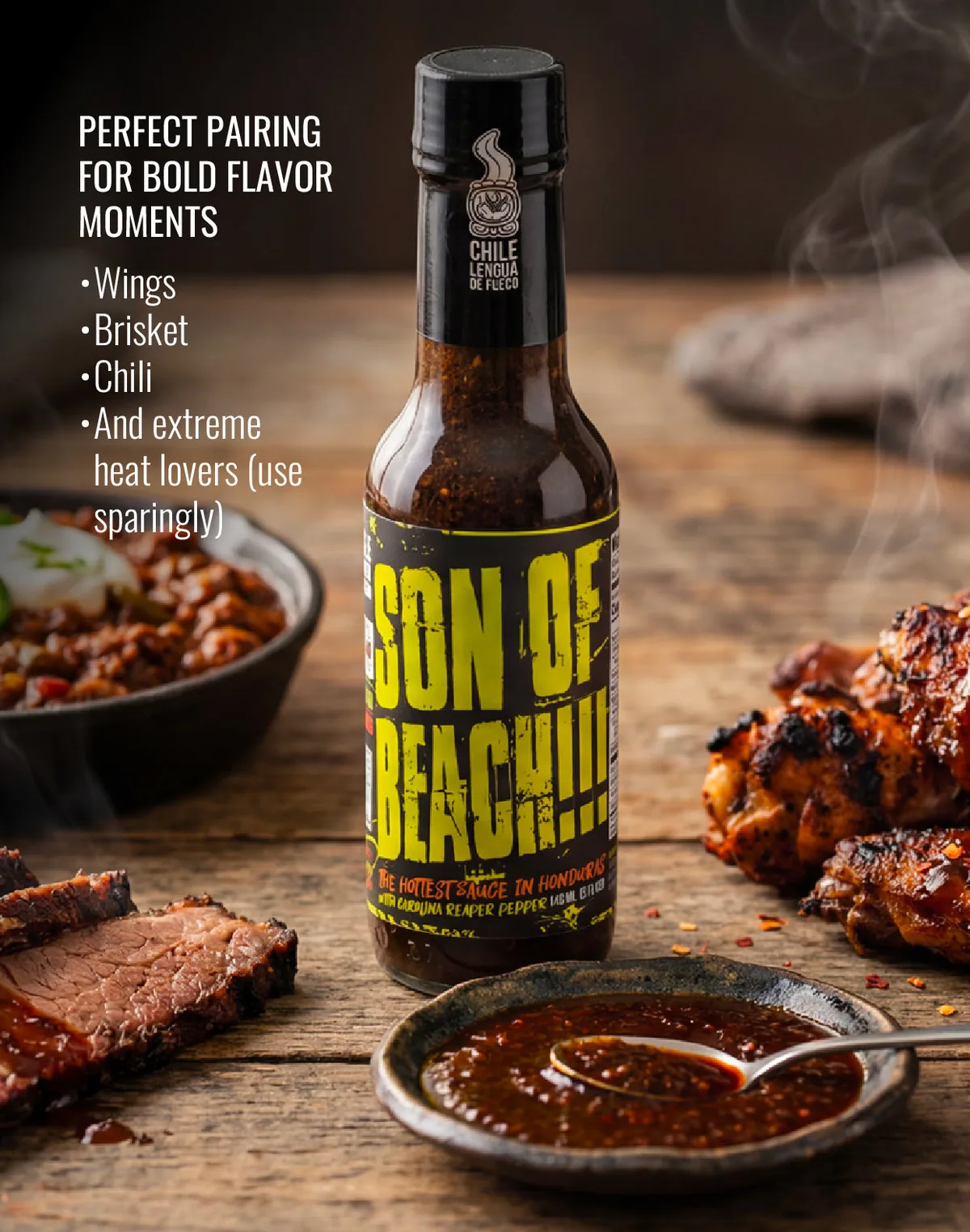 Son of Beach!!! served with a dish it pairs with